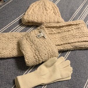 Banana republic beanie and scarf and gloves(not br)